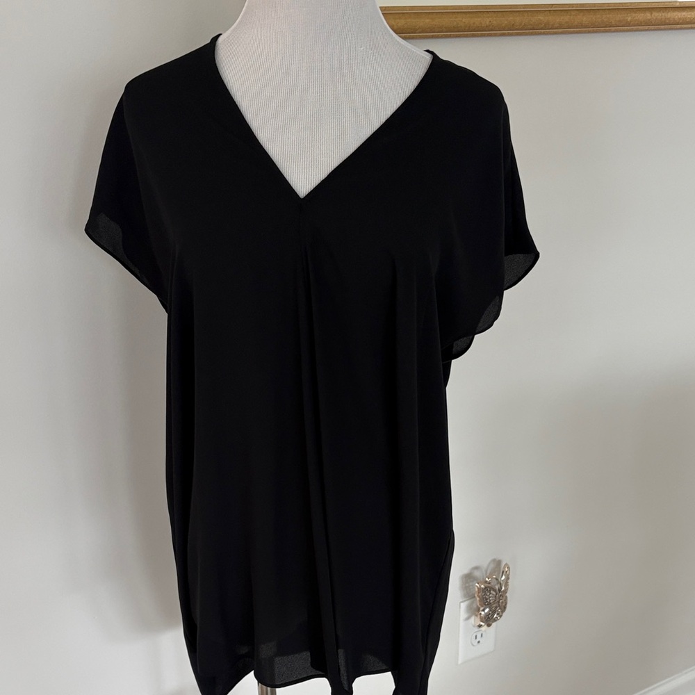 Ralph Lauren Black V-Neck Blouse